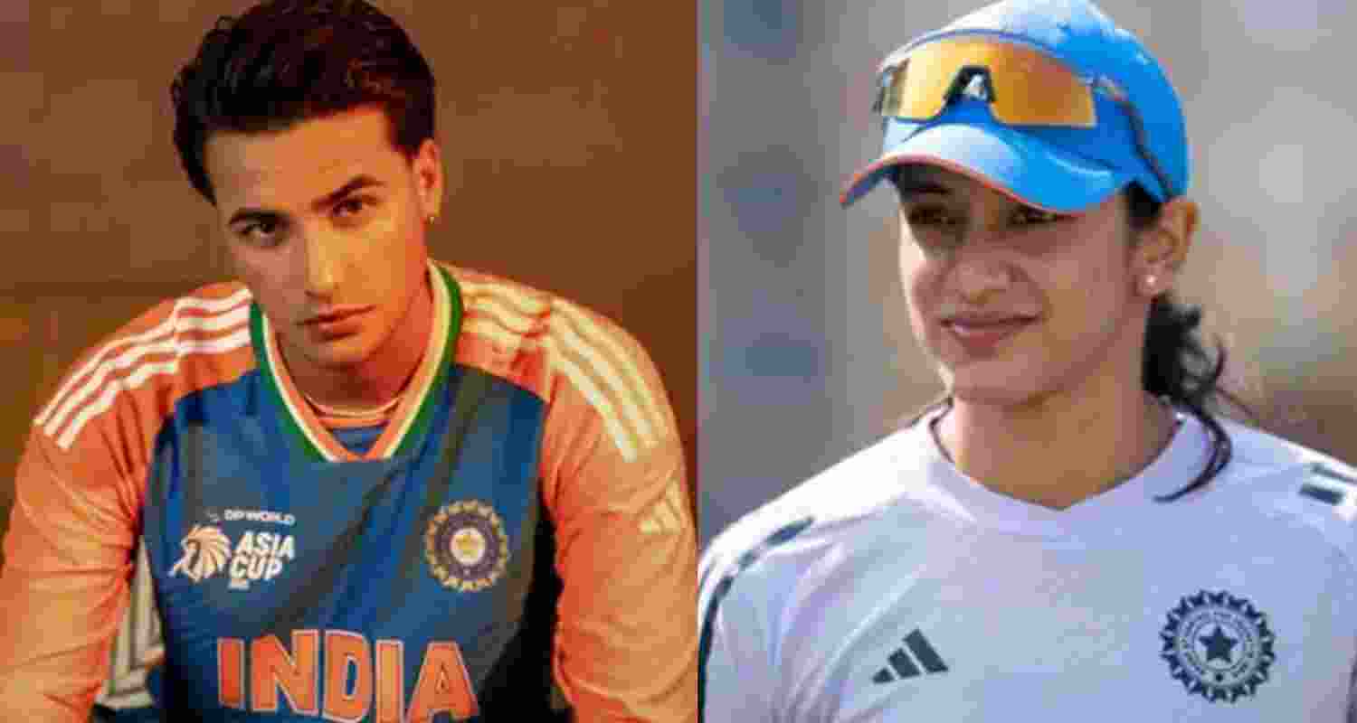 India openers Abhishek Sharma and (right) Smriti Mandhana.