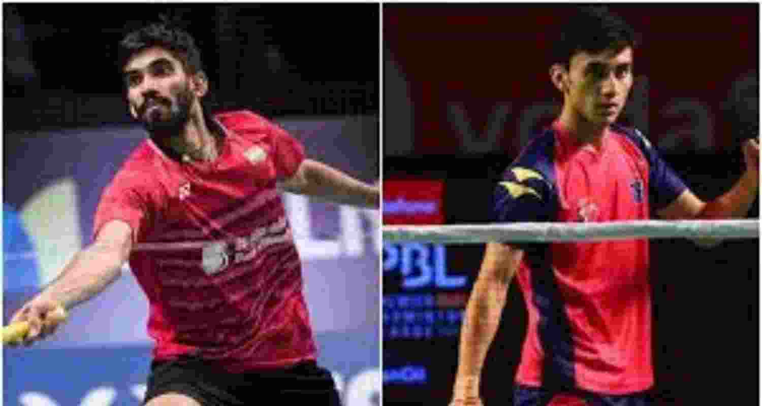 Kidambi Srikanth and (right) Lakshya Sen.