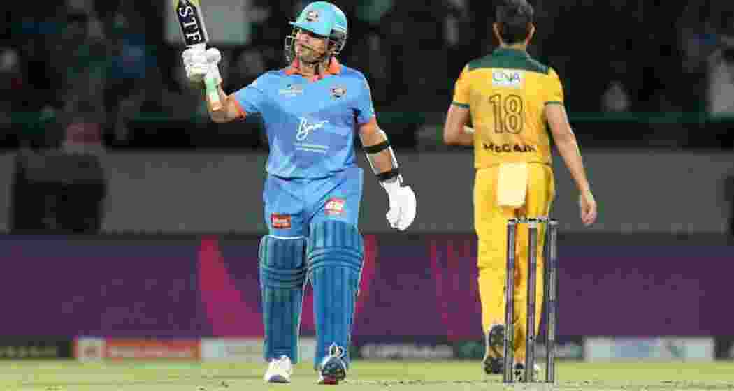 Sachin Tendulkar in action during the International Masters League. File photo.