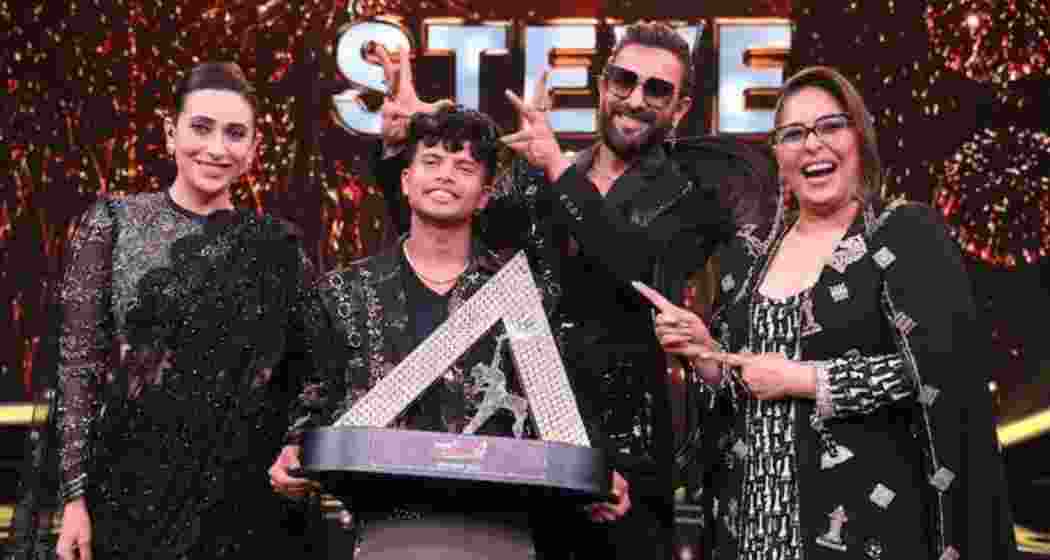 Shillong’s Steve Jyrwa, winner of “India’s Best Dancer” Season 4, celebrates his victory in Mumbai.