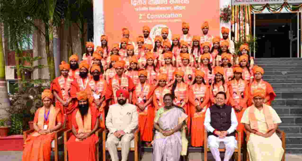 President Droupadi Murmu graced the second convocation ceremony of the University of Patanjali at Haridwar, Uttarakhand on Sunday.