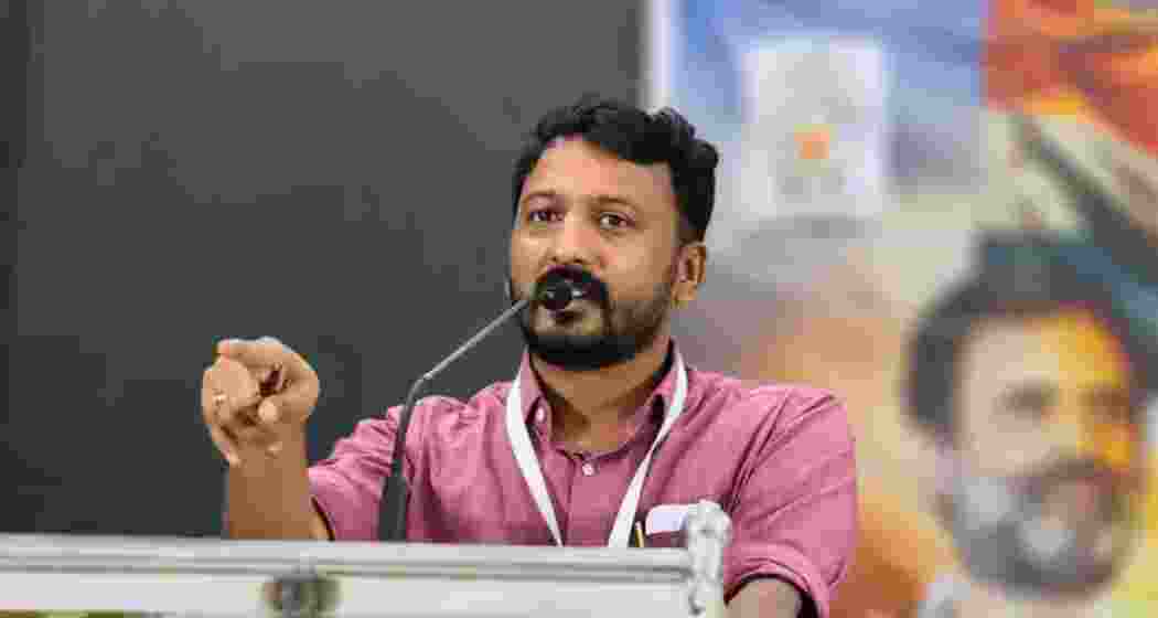 A file photo of Palakkad MLA Rahul Mamkootathil, who was granted bail by a Pathanamthitta court on Wednesday in connection with the third rape case registered against him.