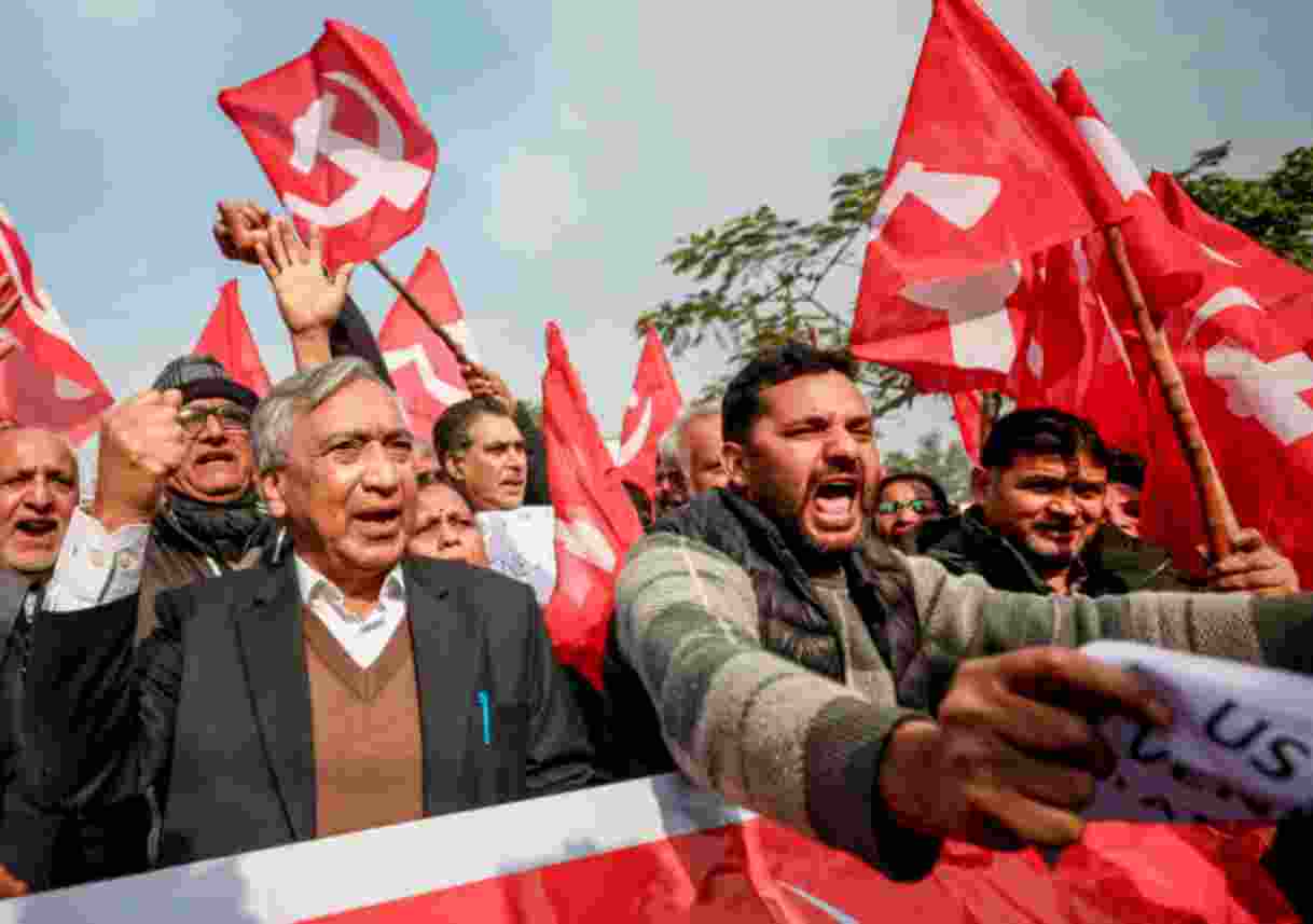 CPM protest in Jammu over US action against Venezuela