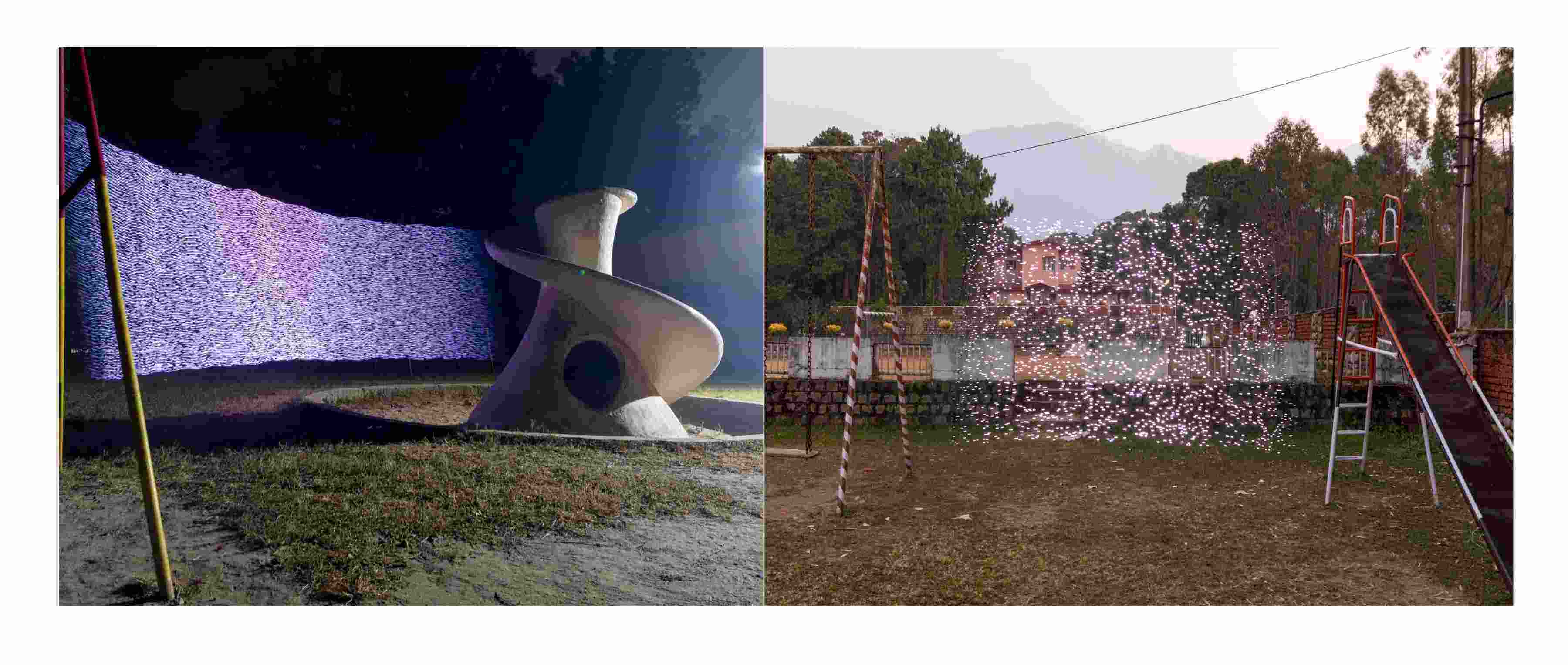 Scientists and artists experiment with 'light painting’ to illuminate photo evidence of air pollution in India, Ethiopia and Wales.