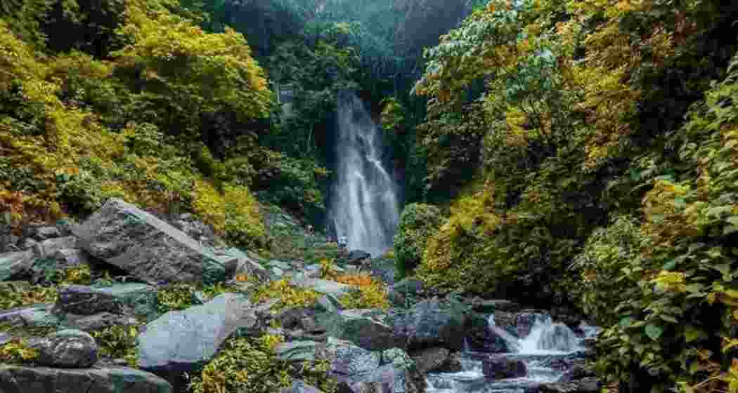 The Sadu Chiru waterfall, near the Ichum Keirap village, about 27 km from Imphal, Manipur.
