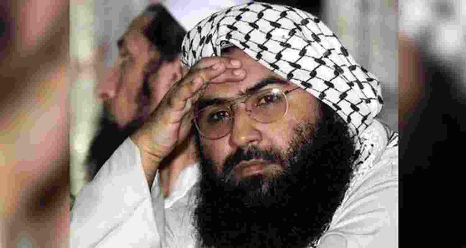 A file photo Jaish-e-Mohammed chief Masood Azhar.
