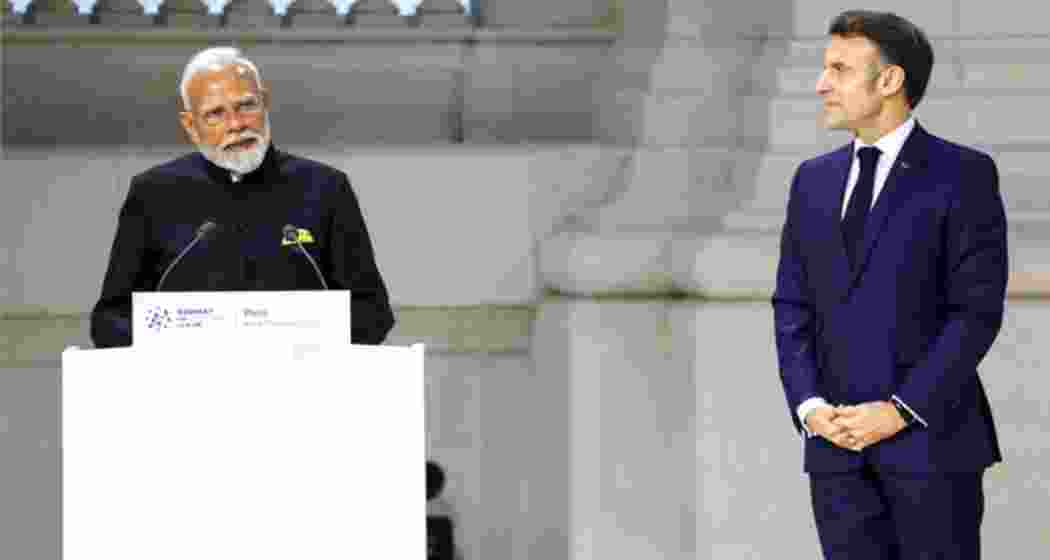 PM Modi with French President Emmanuel Macron.