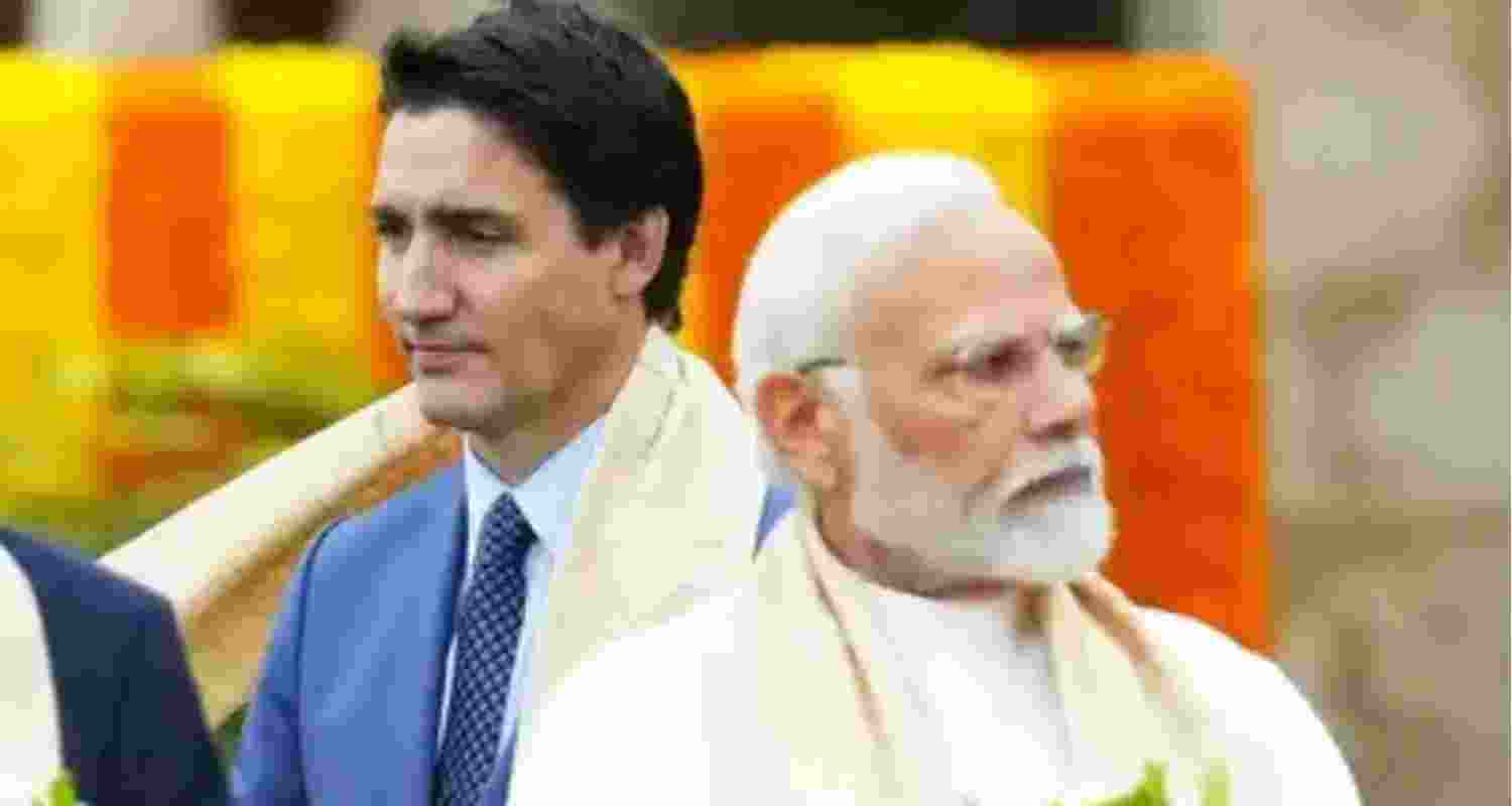 Canadian PM Justin Trudeau and Prime Minister Narendra Modi. File photo.