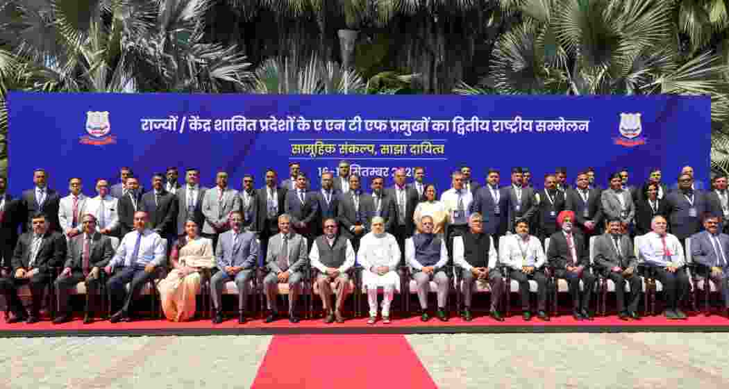 Heads of state narcotics departments, central officials and Home Minister Amit Shah during a previous coordination meeting in New Delhi on strengthening anti-narcotics enforcement efforts.