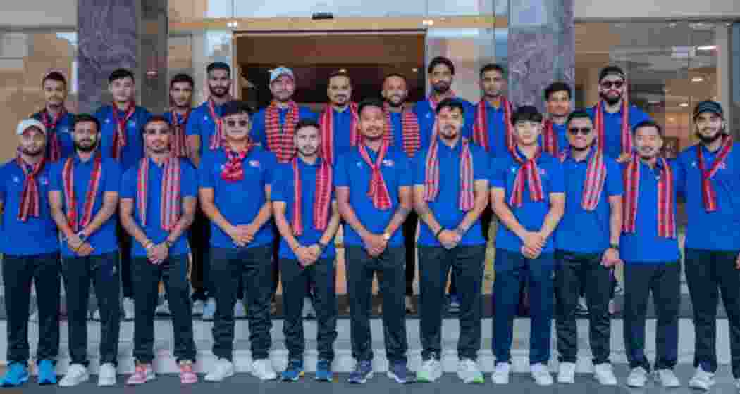 Team Nepal unites for a photograph, showcasing their spirit and determination as they prepare for the upcoming challenge.