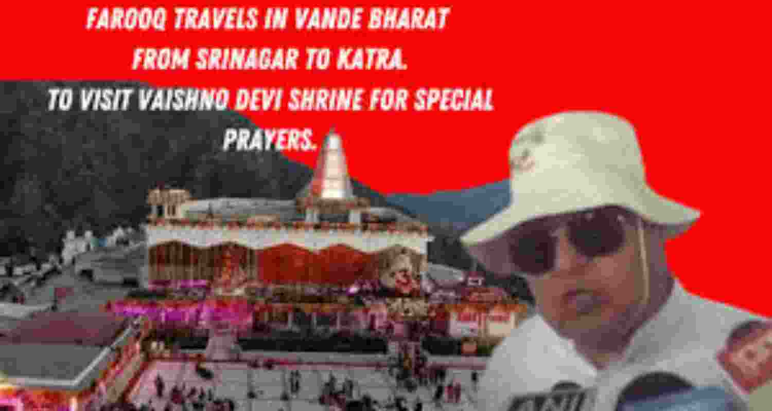 Farooq Abdullah visits  Mata Vaishno Devi Shrine, joins Aarti