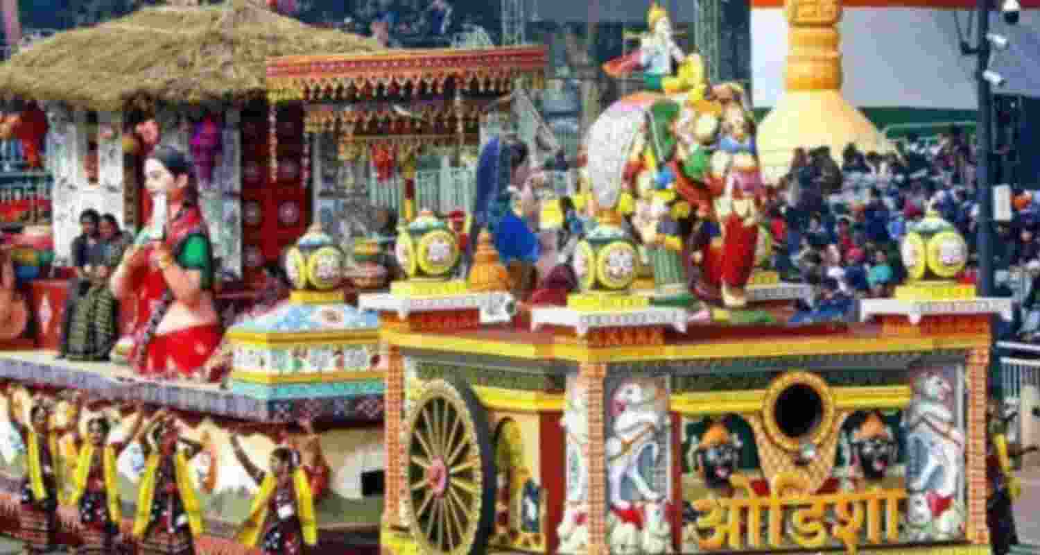 Odisha's tableau bags the first prize.