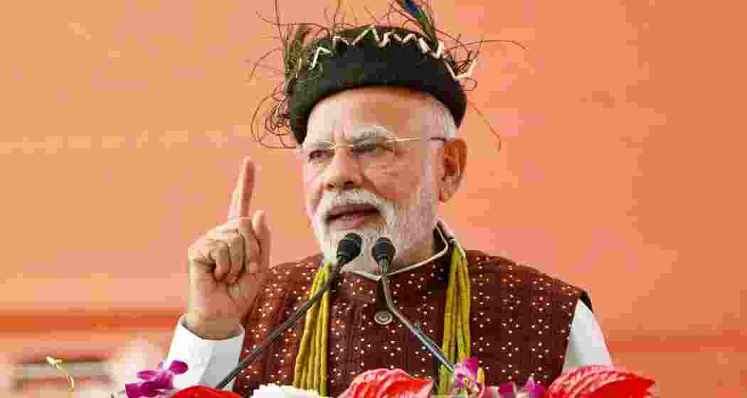Prime Minister Narendra Modi addressing the nation from Itanagar, Arunachal Pradesh on Monday.