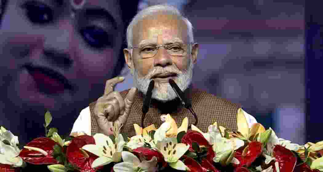 Prime Minister Narendra Modi addresses the gathering during the inauguration of Pravasi Bharatiya Divas convention, in Bhubaneswar, Odisha on Thursday, Jan. 9, 2025.