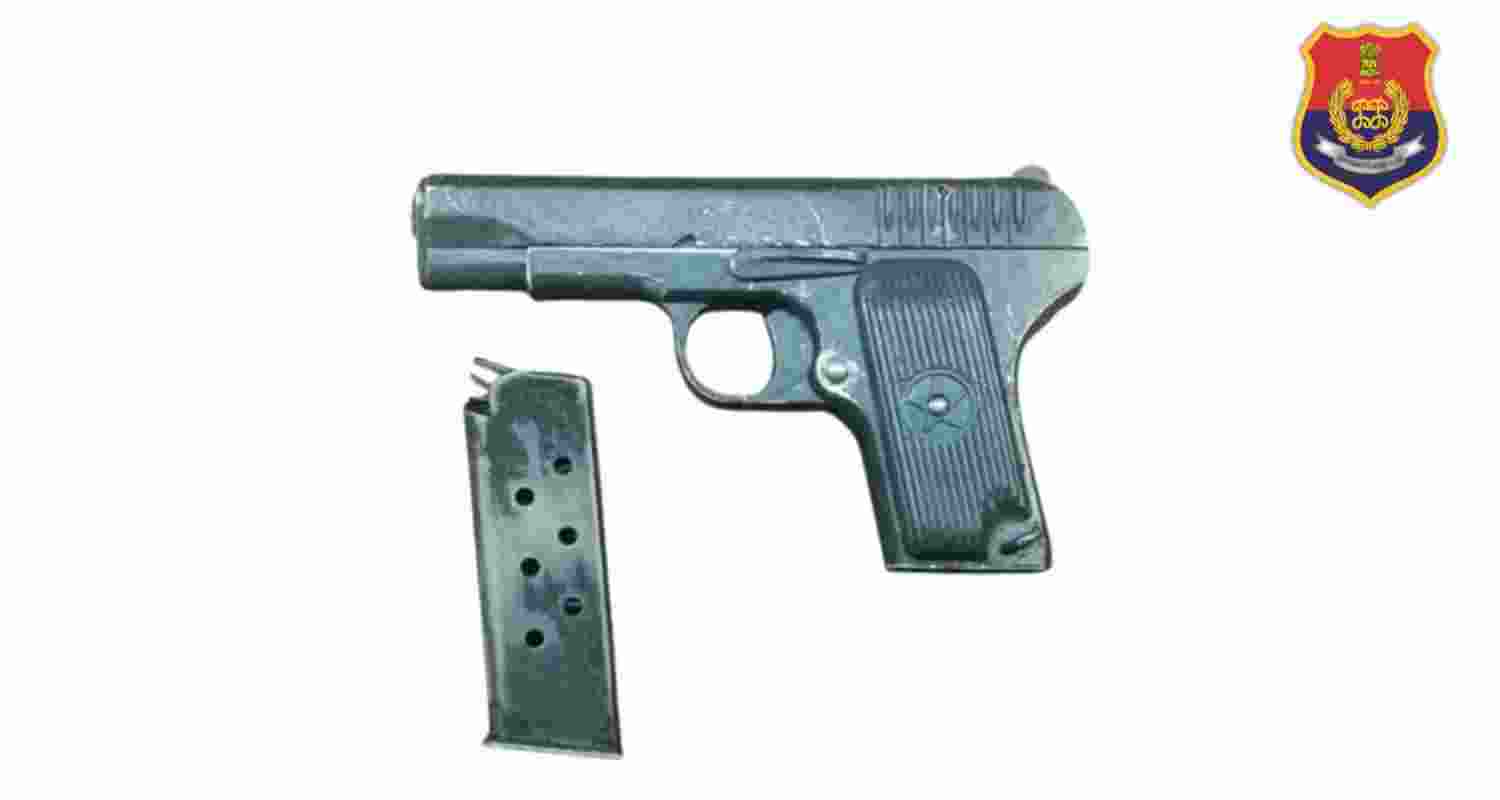  .30 bore pistol recovered from the accused. 