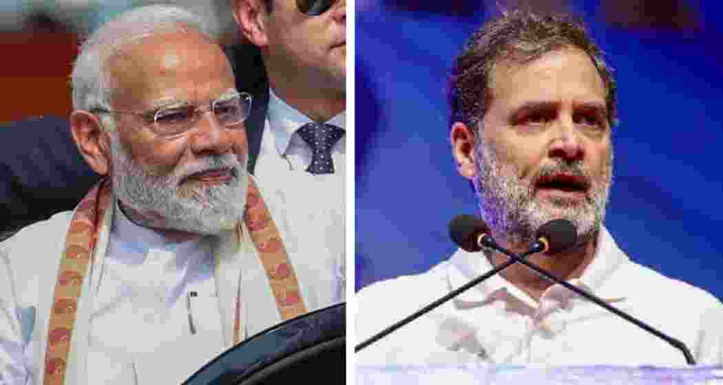 File photo of Prime Minister Narendra Modi (left) and Congress leader Rahul Gandhi (right).