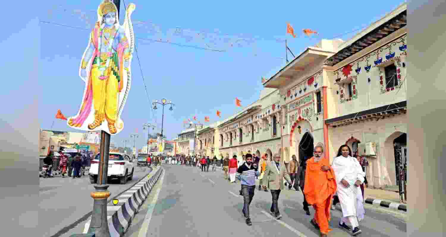 A file photo of Ram Path during the inauguration of Ram Mandir in Ayodhya.
