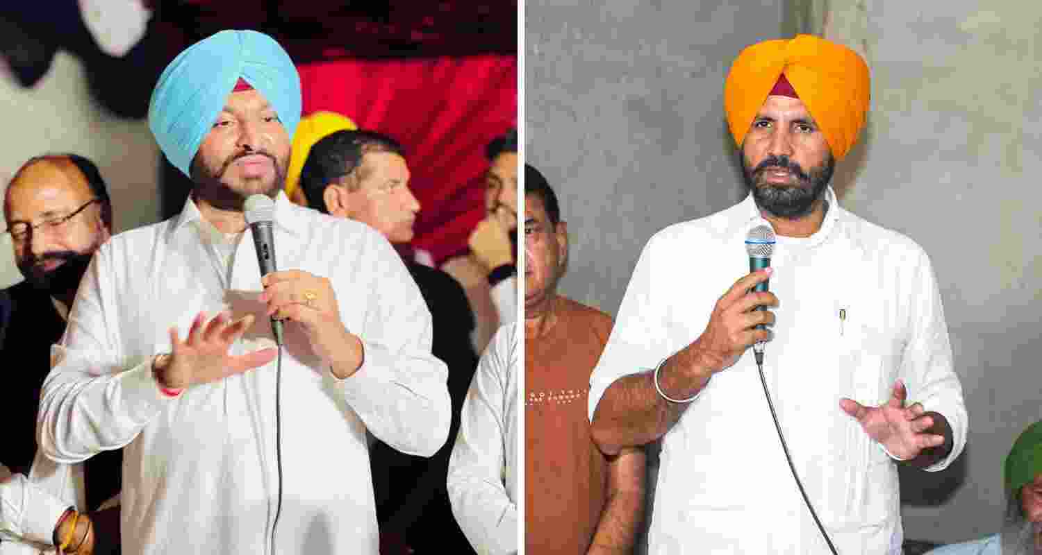 Ravneet Singh Bittu (left) and Amarinder Singh 'Raja Warring' (right)