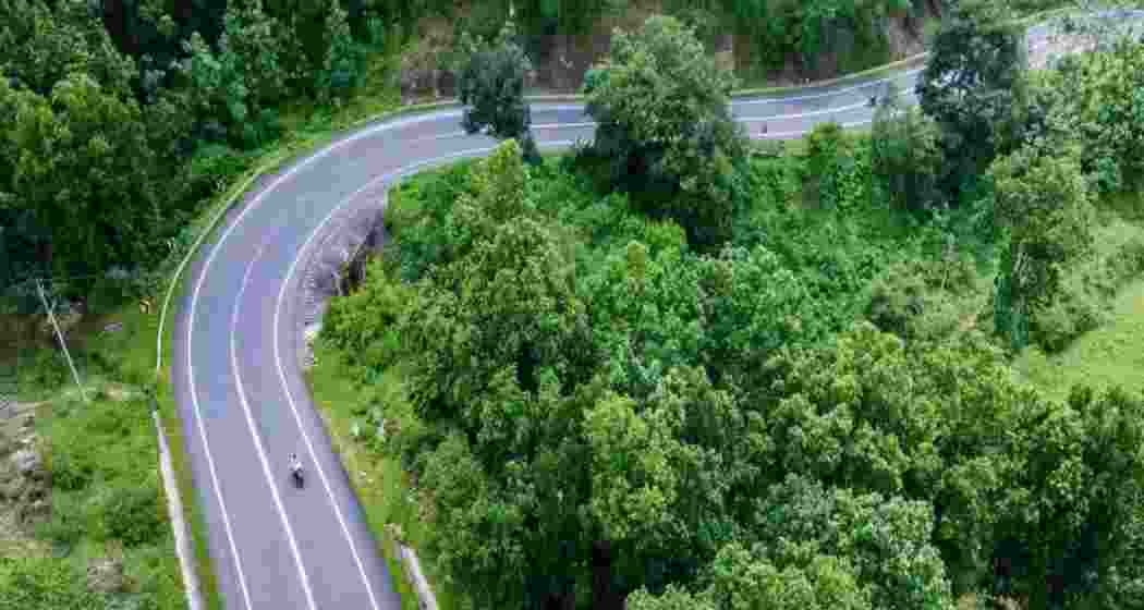 A view of the Mawlynkhung-Mawryngkneng road in Meghalaya.