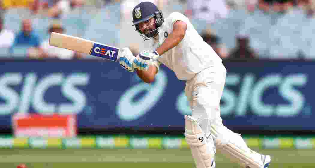Indian batter Rohit Sharma in action. File photo.