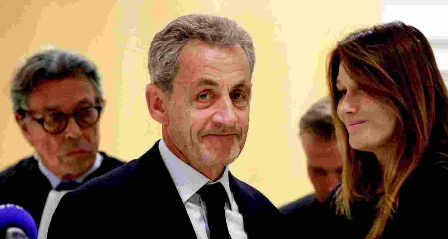 A file photo of France’s former president Nicolas Sarkozy.