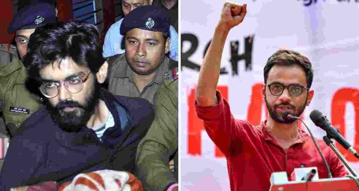 Sharjeel Imam(left) and Umar Khalid (right).