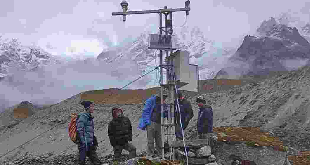 An expedition team conducts a challenging trek to study glacial flood risks in Sikkim. 