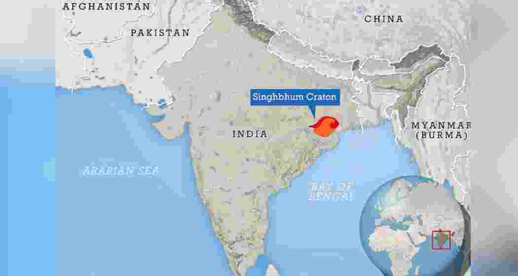 Image showing the Singhbhum craton.