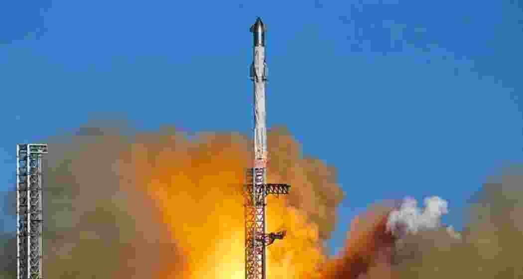 SpaceX’s Starship megarocket lifts off from the Starbase facility in Texas before disintegrating mid-air over the Indian Ocean, marking the third consecutive test failure for the ambitious launch system.