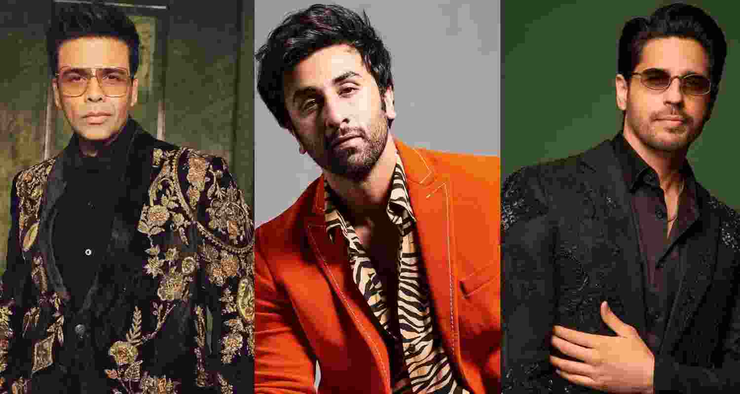 Karan Johar, Ranbir Kapoor, Sidharth Malhotra. 