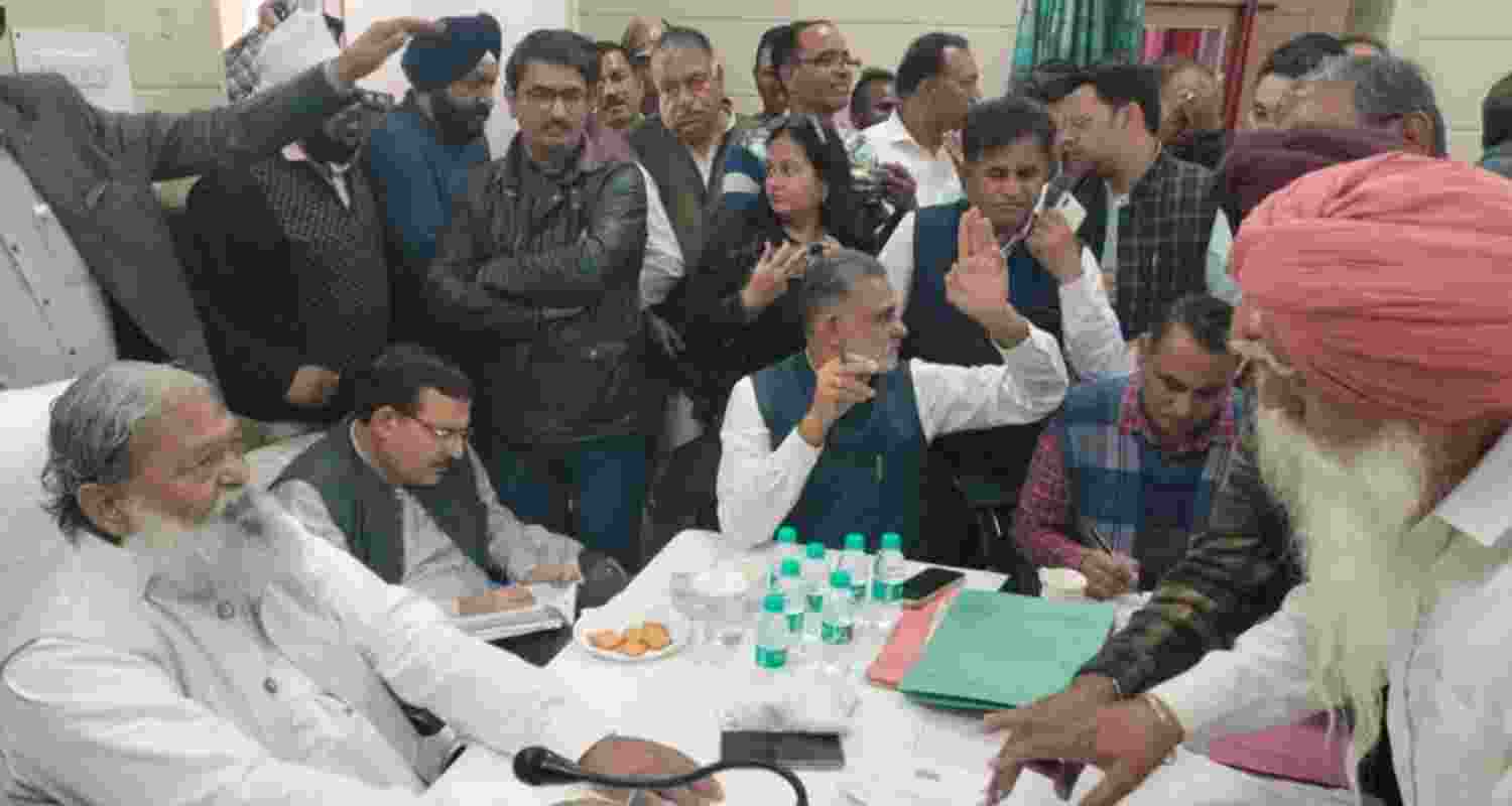 Screengrab from a video featuring Anil Vij during his weekly Janta Darbar. Image: X.