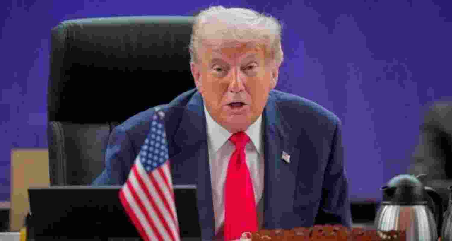 A file photo of US President Donald Trump.