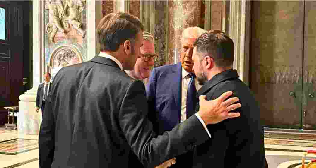 Donald Trump, Volodymyr Zelensky, Emmanuel Macron, and Keir Starmer engage in a deep conversation at the Vatican on Saturday after Pope Francis’ funeral, discussing Europe’s security dynamics.