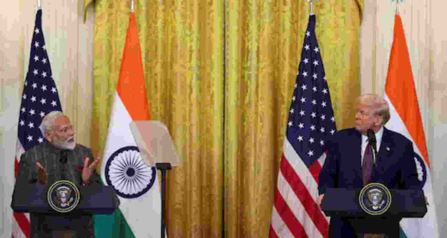 A file photo of US President Donald Trump and Prime Minister Narendra Modi.