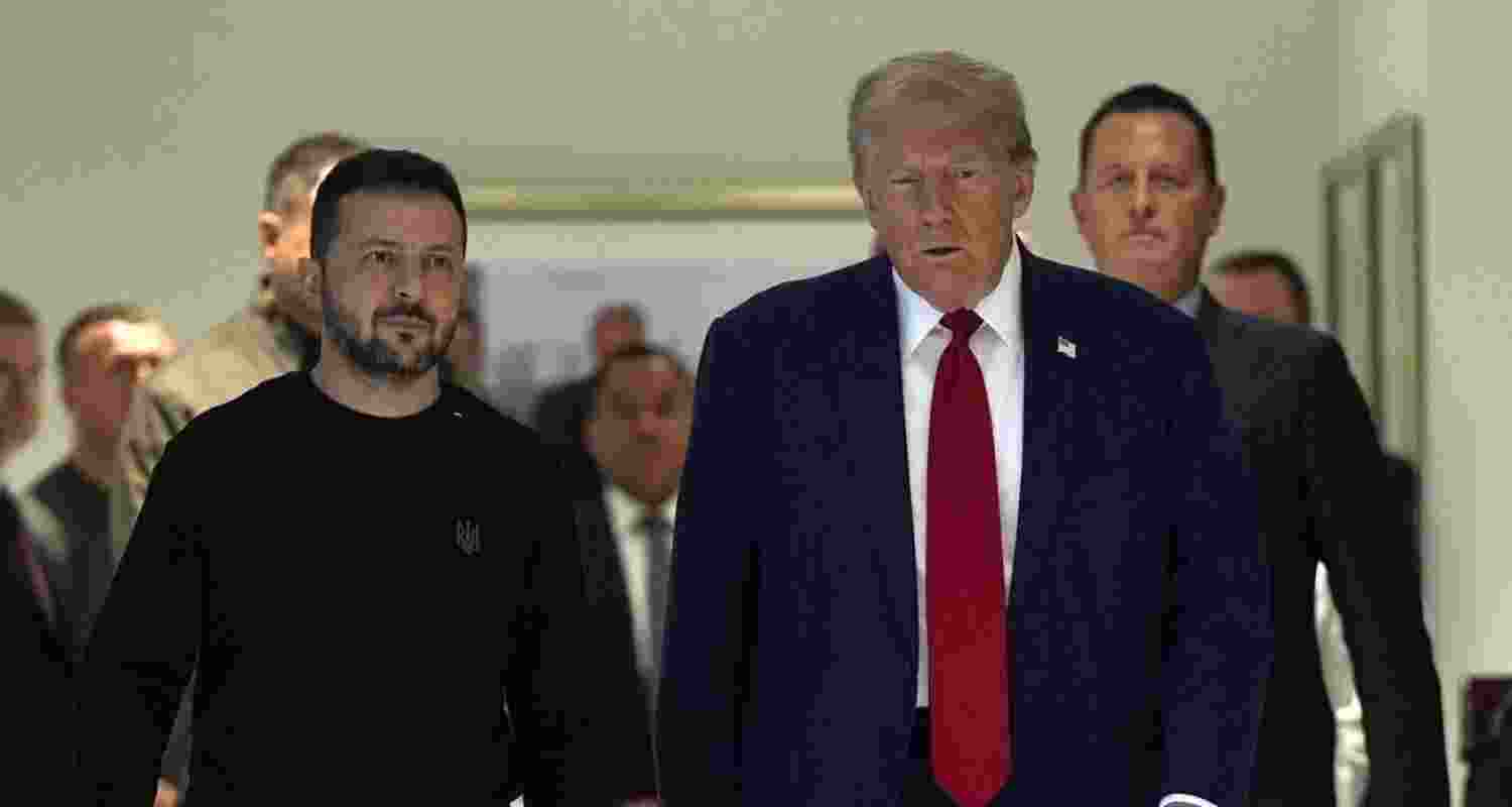 Ukrainian president Volodymyr Zelensky and US President Donald Trump. File photo.