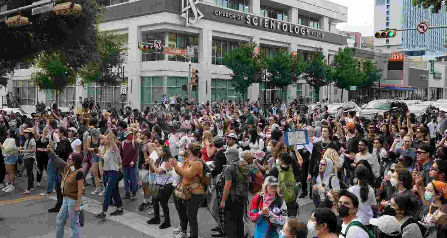 Israel - Gaza conflict, protests erupted across various US university campuses. Image X.