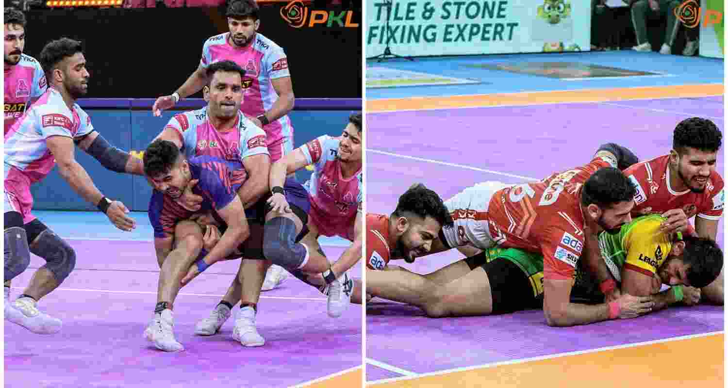 PKL 11: Patna Pirates and Gujarat Giants clash ends in a tie, Delhi Dabangs Win vs Jaipur Pink Panthers.
