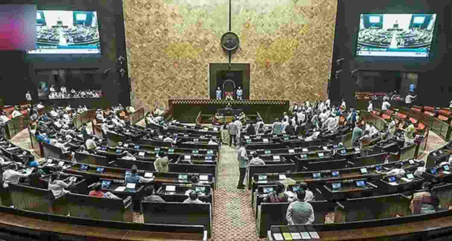 Opposition Protests Stall Rajya Sabha for Five Minutes.