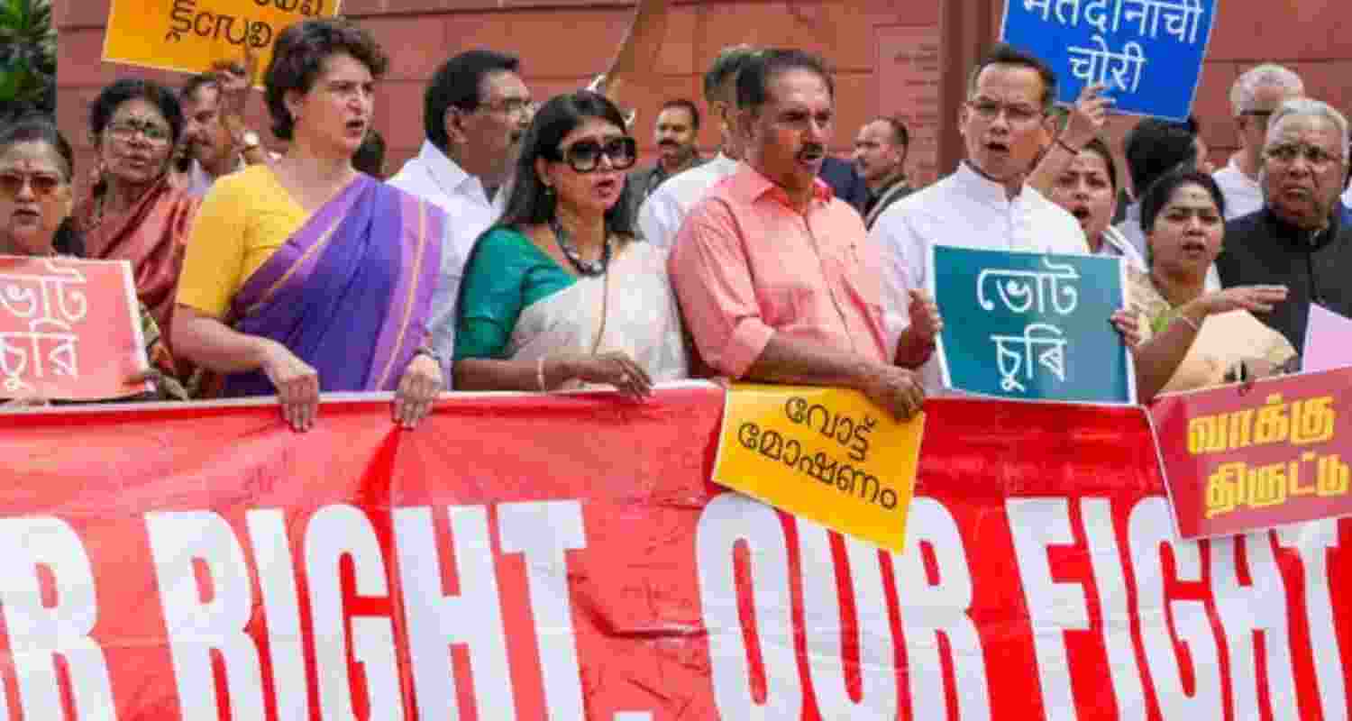 Opposition unites for Delhi march over vote chori row.