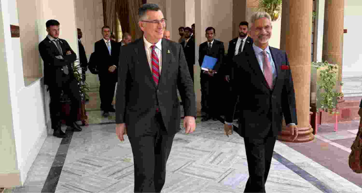 EAM Jaishankar welcomes Israeli FM on first India visit.