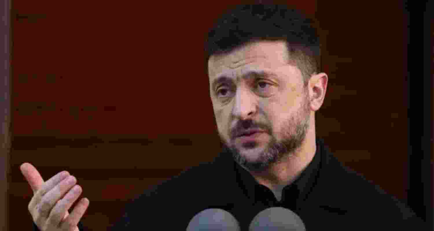 A file photo of Ukrainian President Volodymyr Zelenskyy.