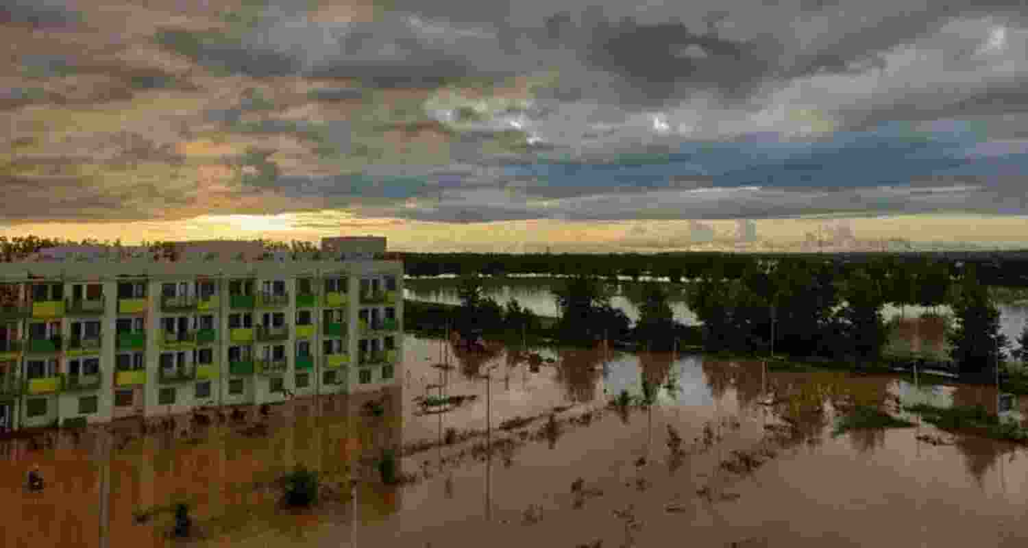 The flooded IIT Ropar campus.