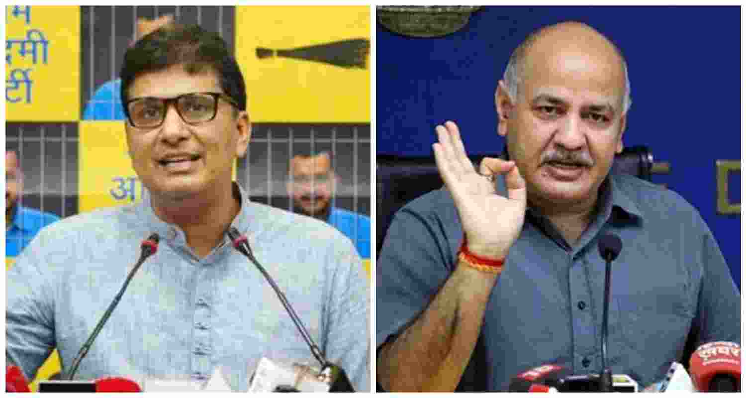 Saurabh Bharadwaj and Manish Sisodia. File photo. Saurabh Bharadwaj and Manish Sisodia. File photo.