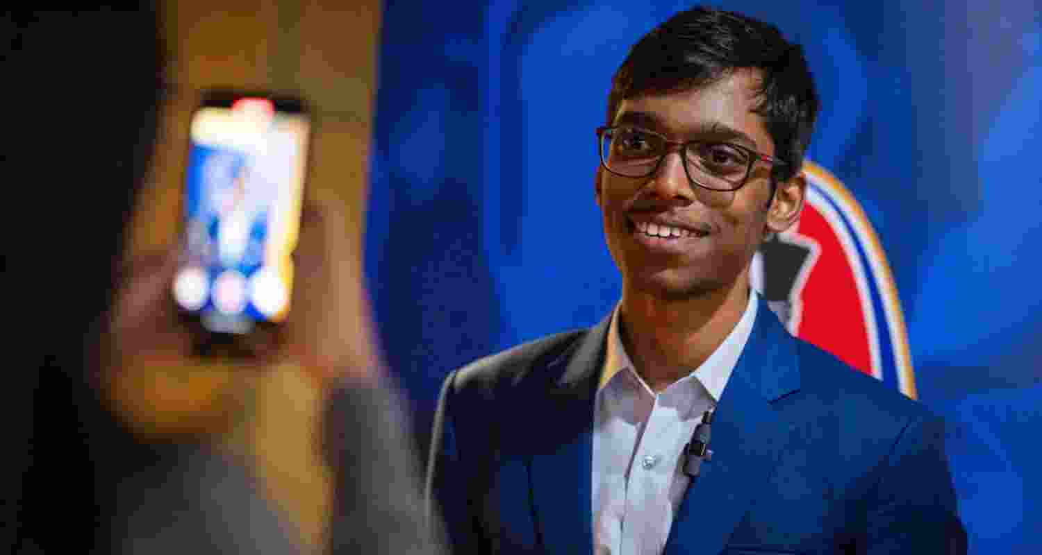 Praggnanandhaa and Caruana are in the joint lead with 5.5 points.
