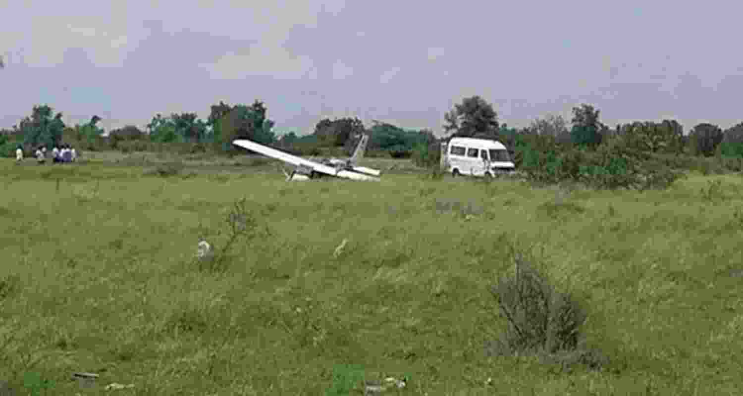Trainee aircraft crashes in Maharashtra's Baramati