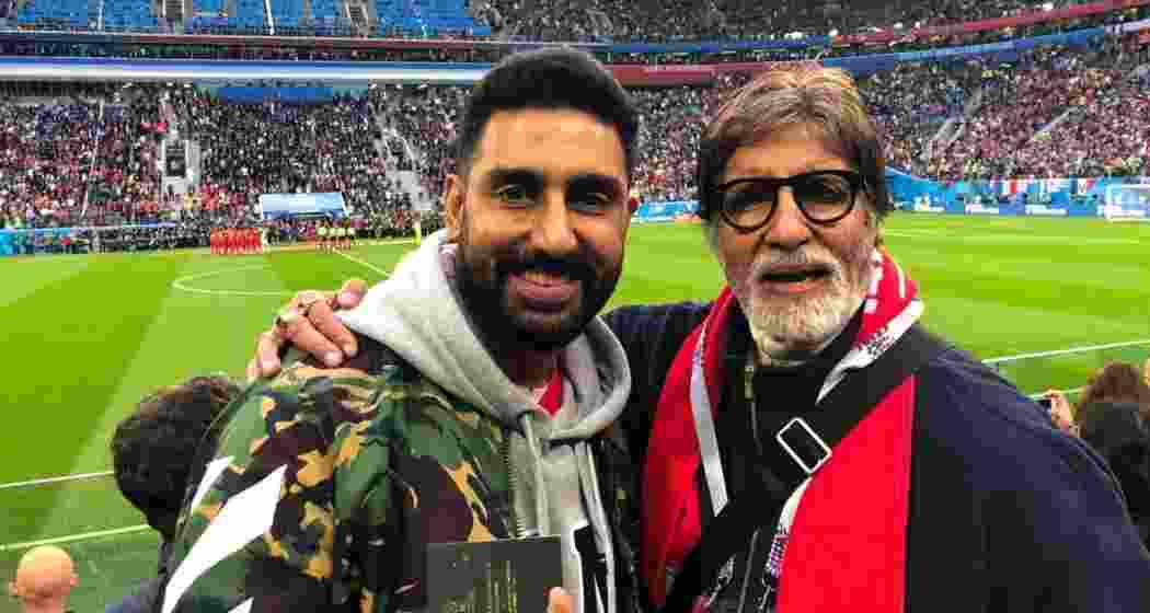 Abhishek with father Amitabh Bachchan.
