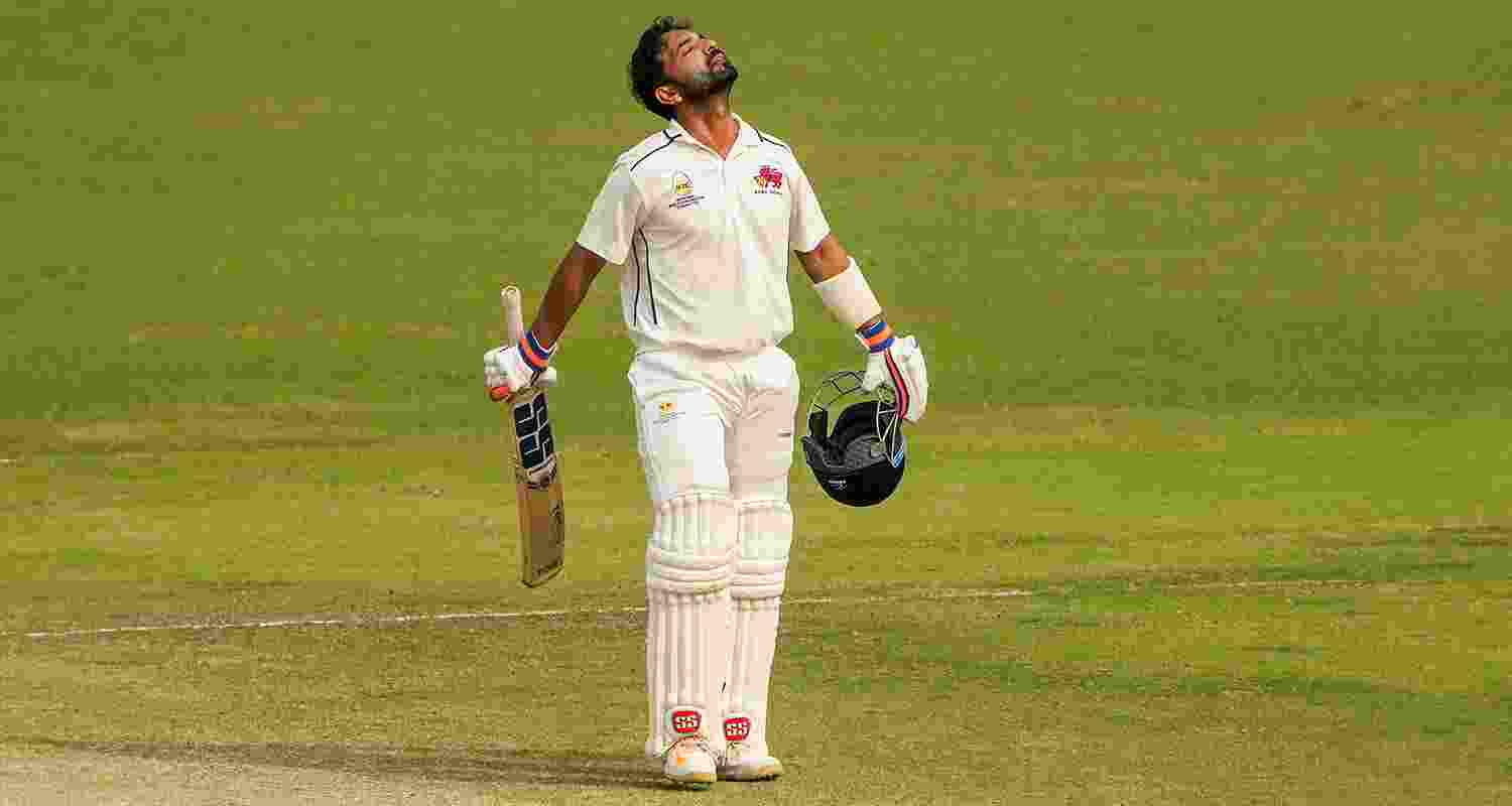 Mumbai skipper Ajinkya Rahane celebrates a well-deserved ton against Haryana in the ongoing Ranji Trophy semi-finals.