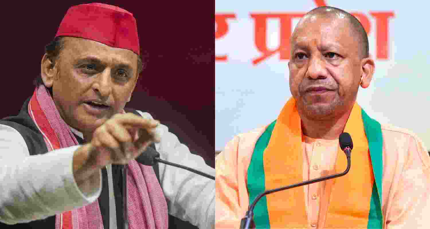 Samajwadi Party leader Akhilesh Yadav (left) and Uttar Pradesh Chief Minister Yogi Adityanath. 