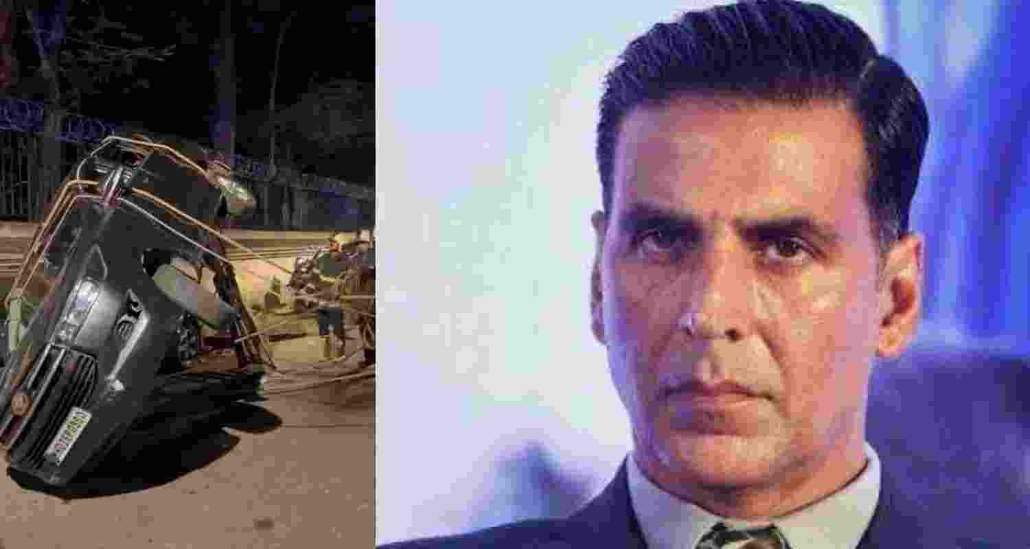 Akshay Kumar’s security convoy vehicle met with an accident in Mumbai’s Juhu