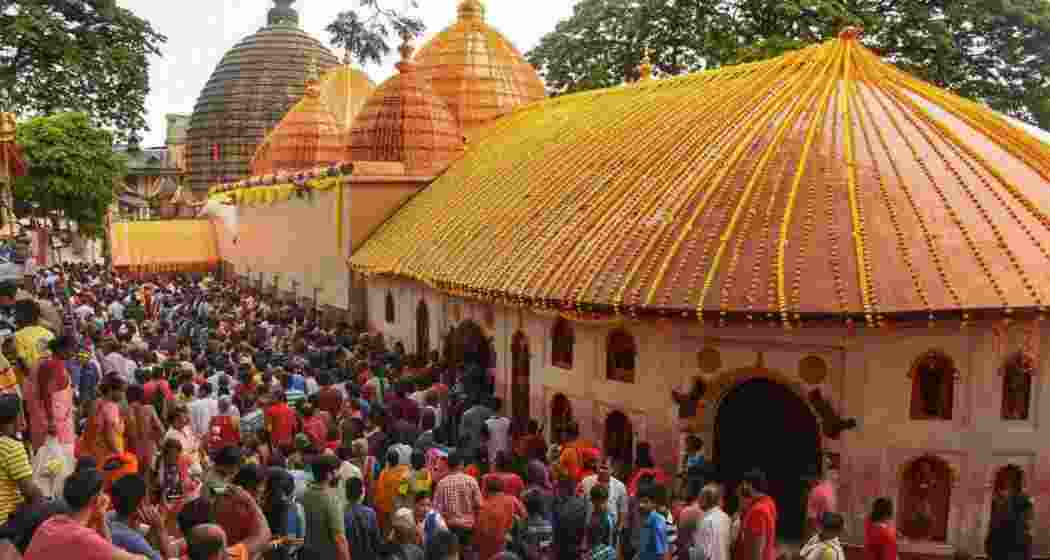 Lakhs of devotees are drawn to the Kamakhya Temple in Assam during the Ambubachi Mela.